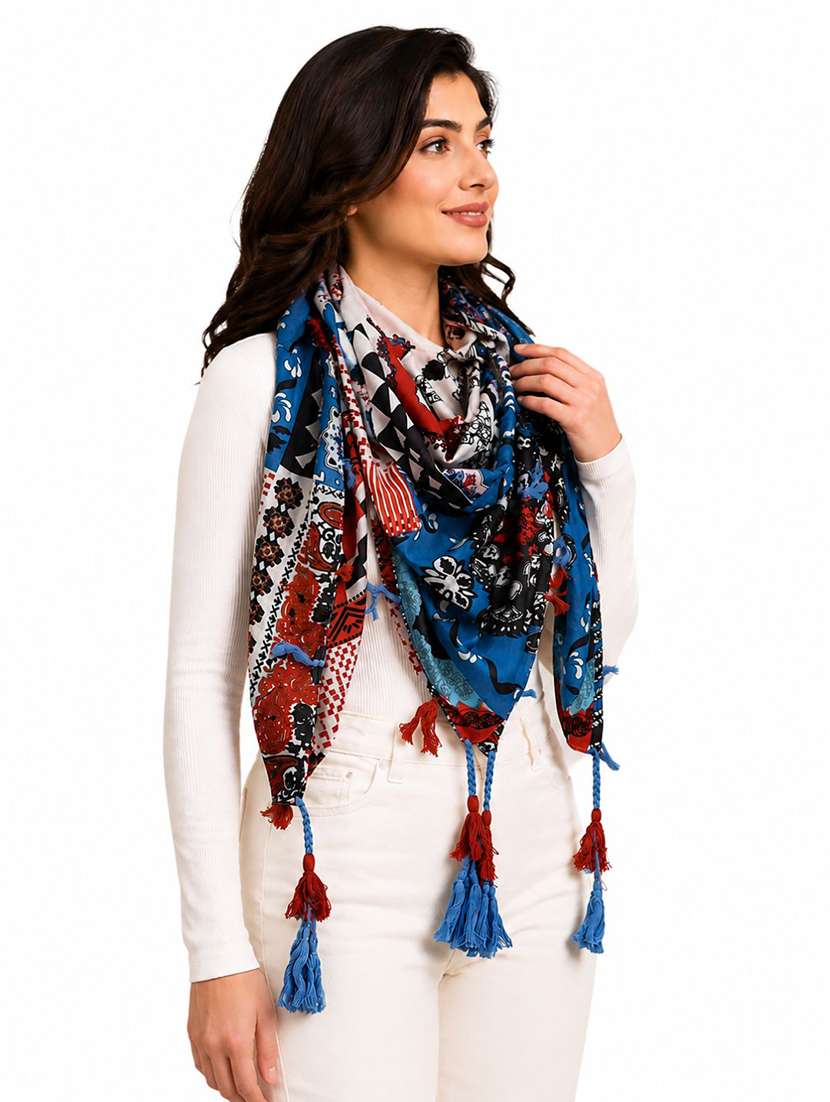 women pack of 5 printed scarf - 22625727 -  Standard Image - 3