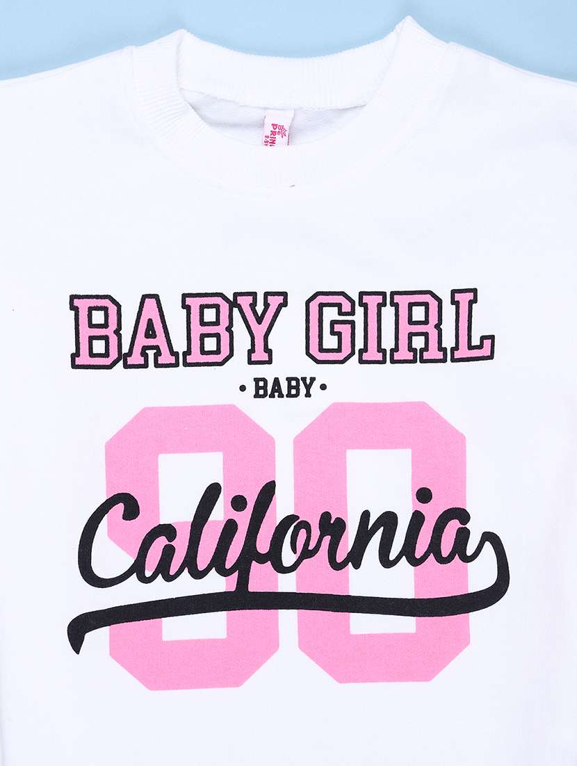 Girls Printed Long Sleeves Regular Fit Sweatshirt - 22625998 -  Standard Image - 3