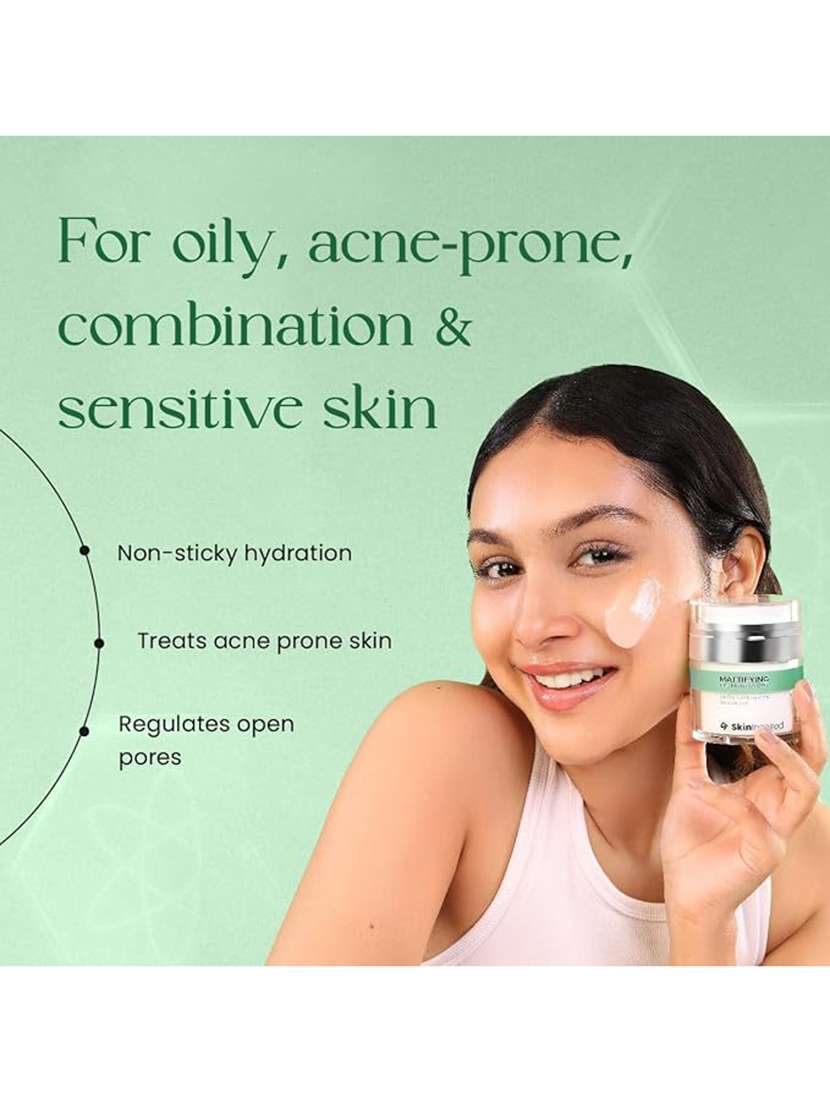 Skininspired Mattifying Gel Based Moisturizer For Face | Fast Absorbing & Non Sticky Oil Free Moisturizer  - 22626355 -  Standard Image - 3