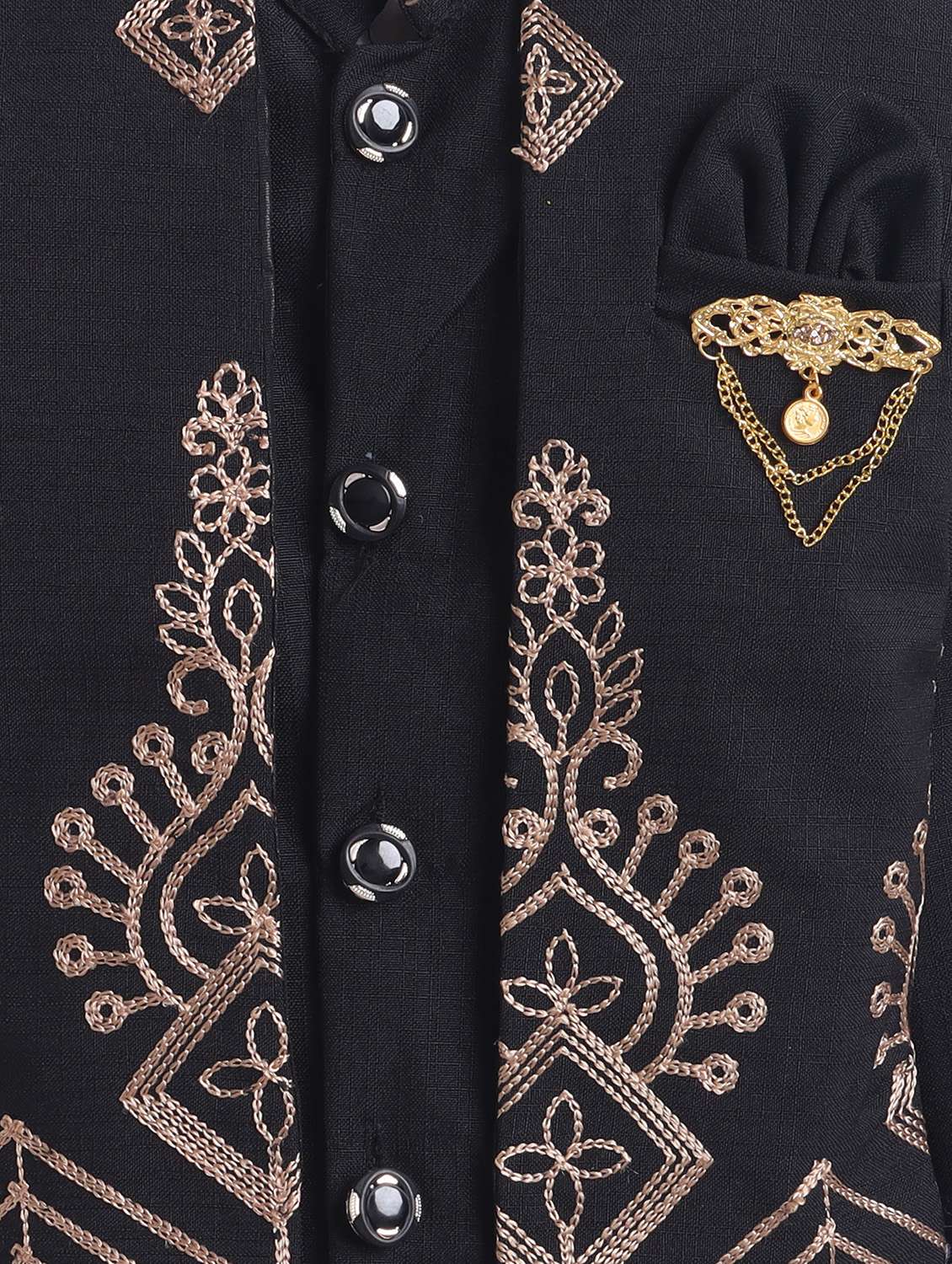 boys embroidered long sleeves sherwani  - 22626997 -  Standard Image - 3