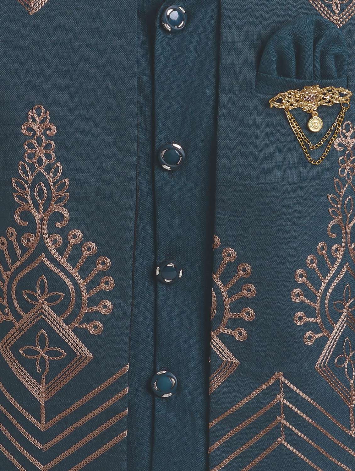 boys embroidered long sleeves sherwani - 22626998 -  Standard Image - 3
