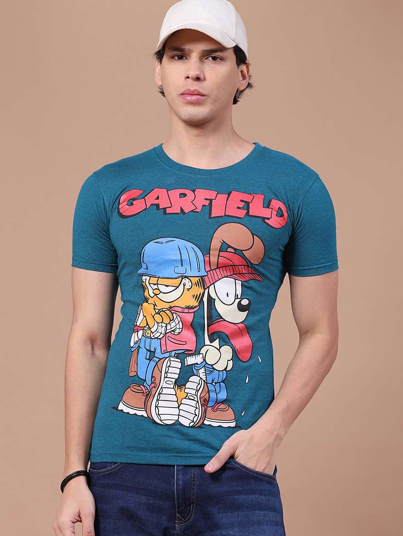 men printed short sleeves regular fit t-shirt
