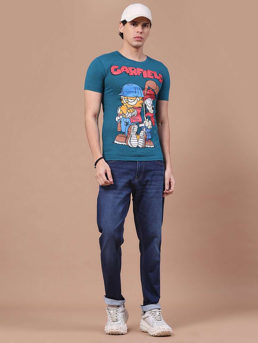 Men Printed Short Sleeves Regular Fit T-shirt - 22627090 -  Standard Image - 5