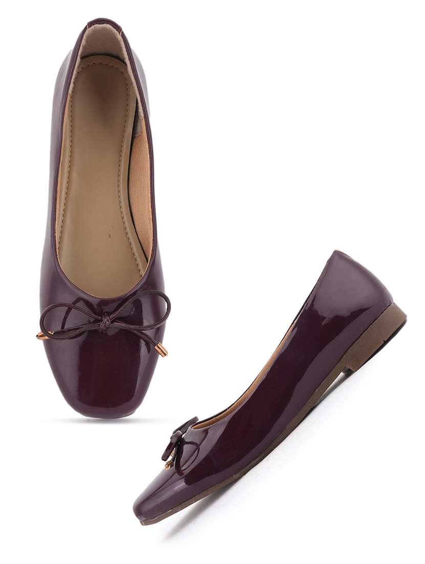 women solid slip on ballerina
