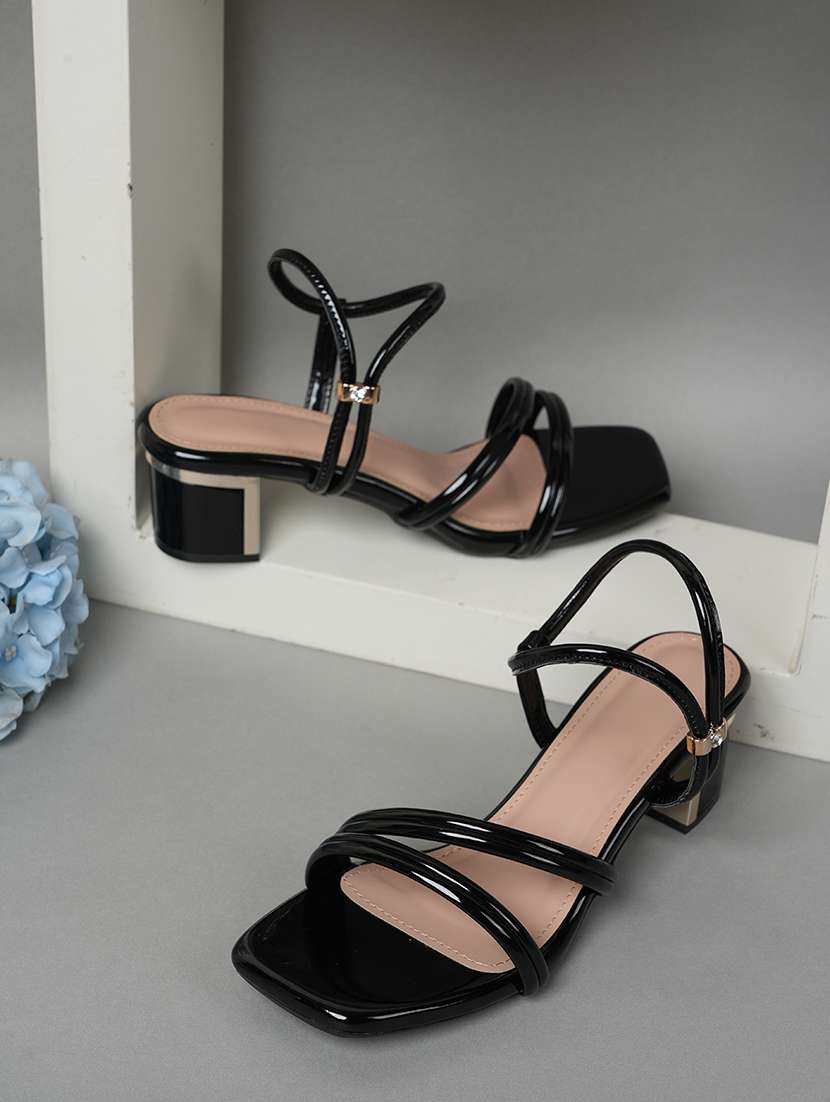 women solid ankle strap sandal