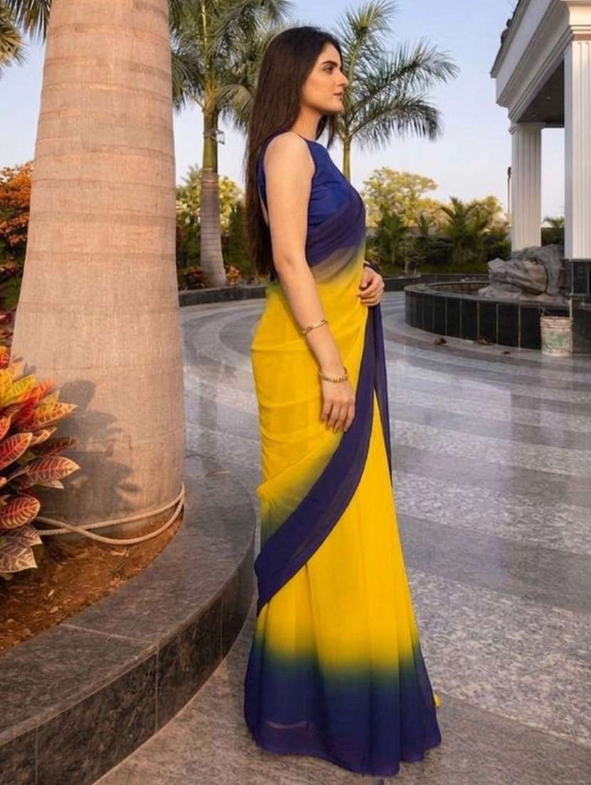 women ombre casual wear saree with blouse - 22627675 -  Standard Image - 3