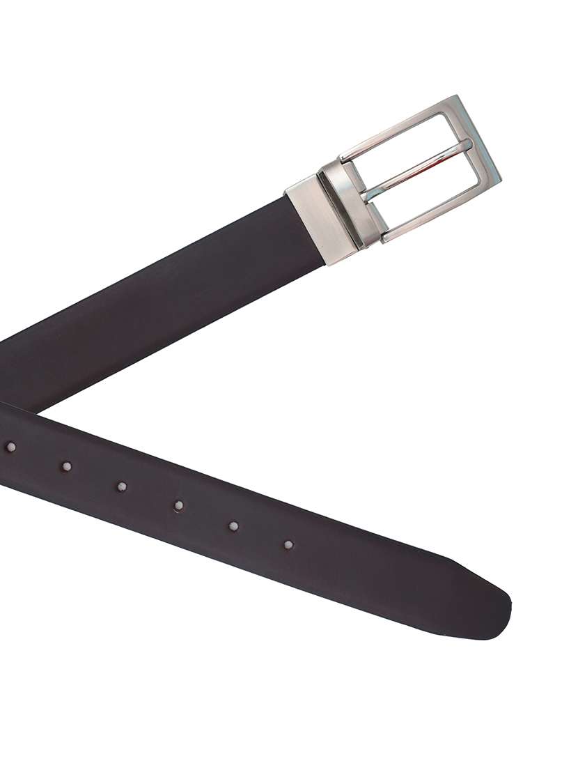 men reversible leather belt with silver buckle - 22627793 -  Standard Image - 3