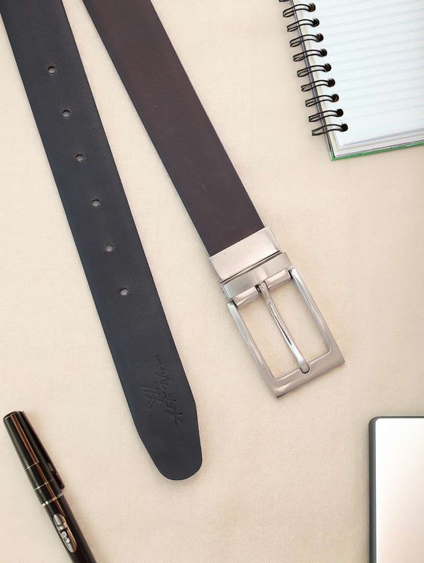 men reversible leather belt with silver buckle - 22627793 -  Standard Image - 5