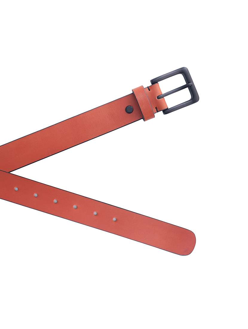 men tan leather belt with black buckle - 22627794 -  Standard Image - 5