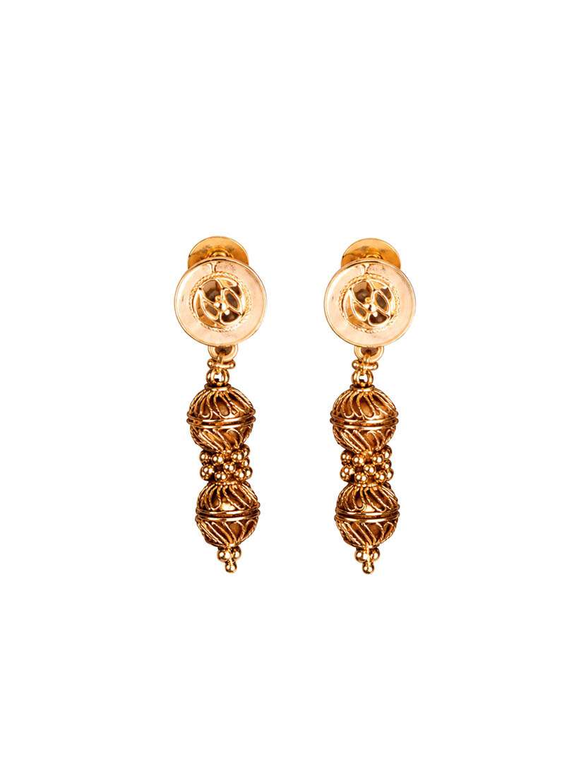 gold plated traditional ball bead necklace set - 22627830 -  Standard Image - 3
