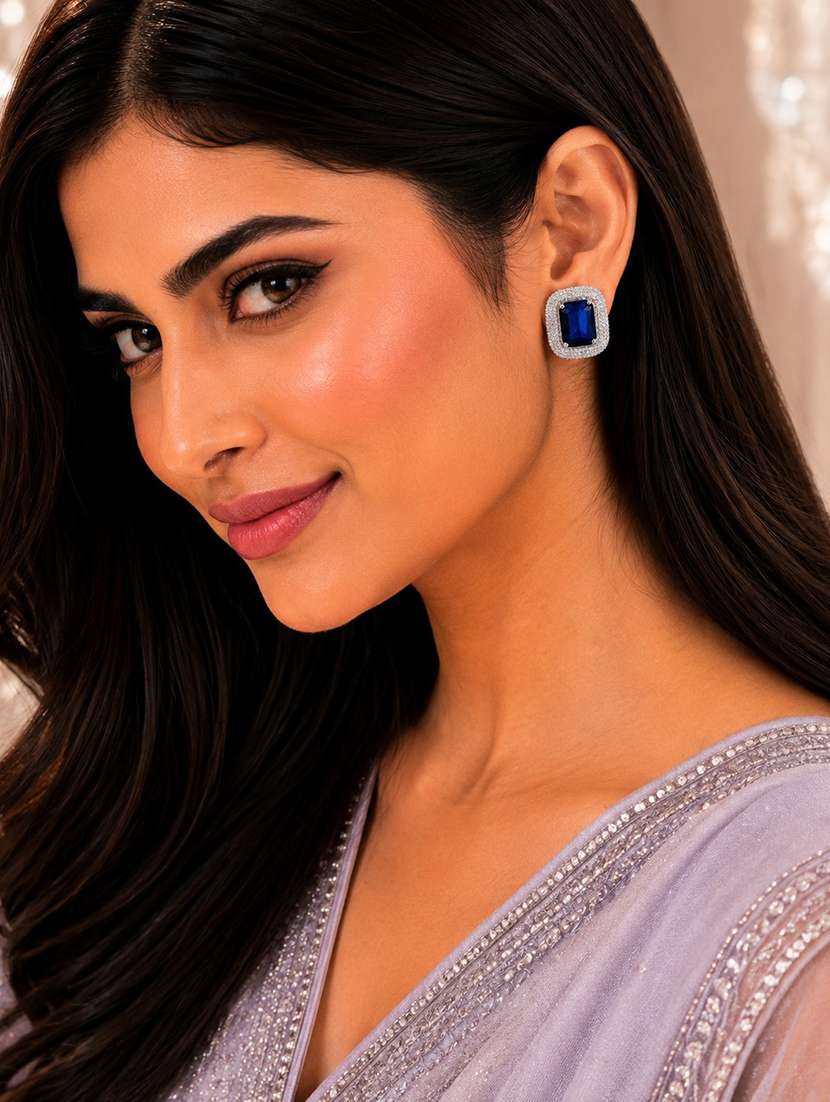 mesmerizing crystal blue studs - 22627885 -  Standard Image - 3