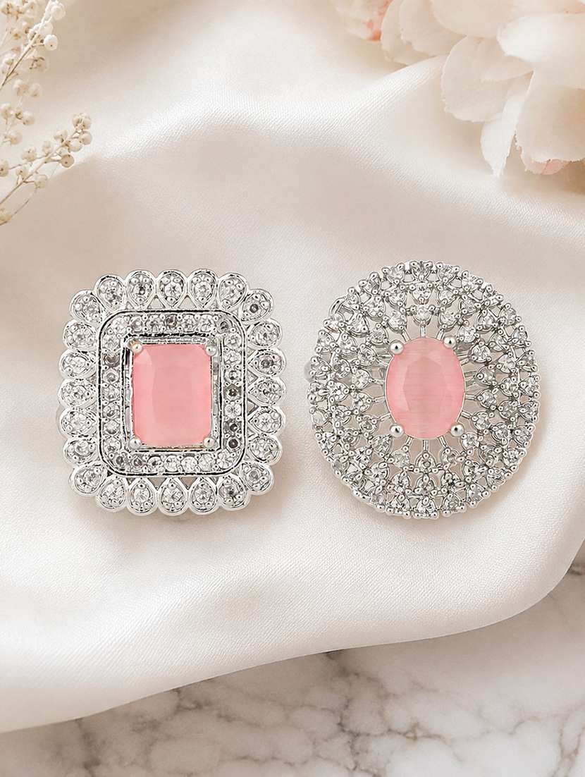 women pack of 2 pearl whisper brass ring