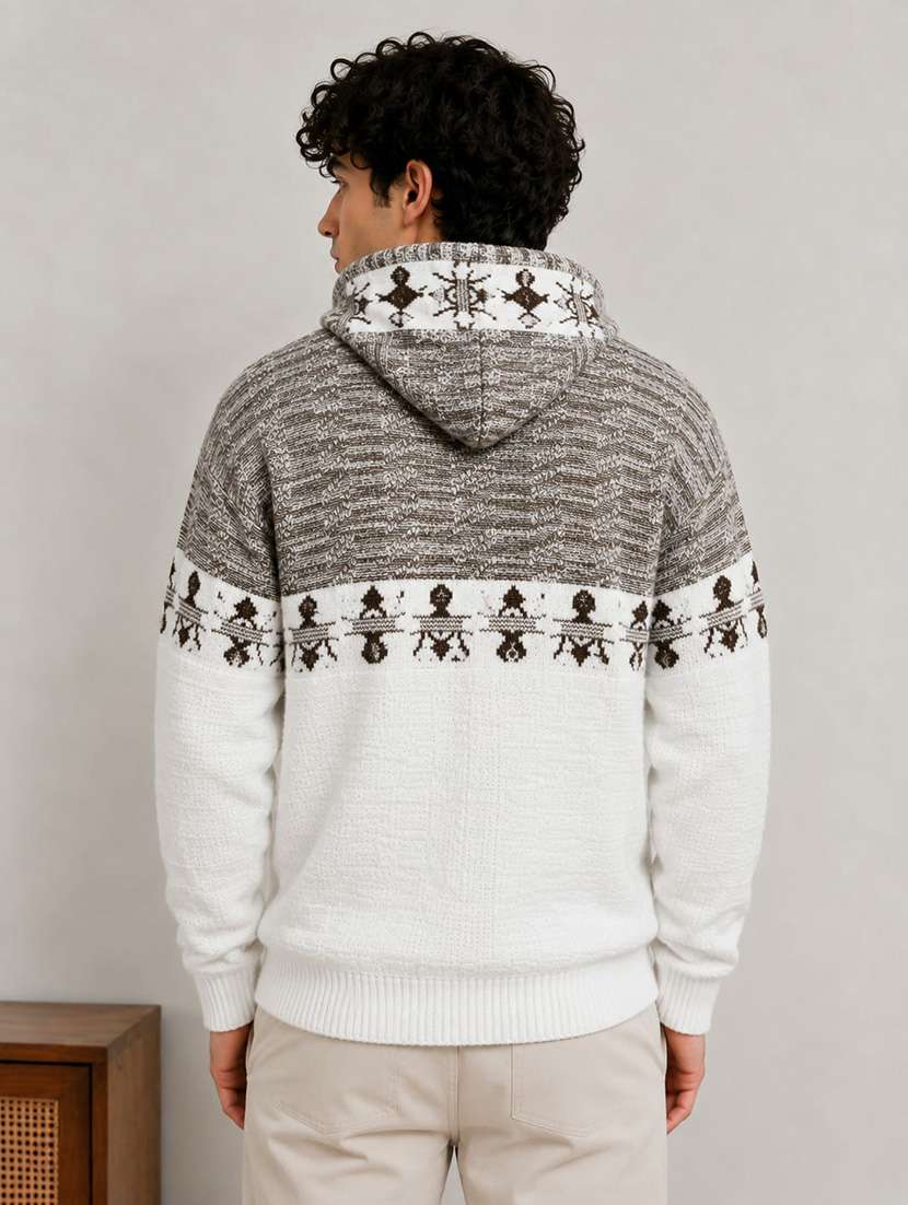 men self design long sleeve regular fit pullover - 22635336 -  Standard Image - 3