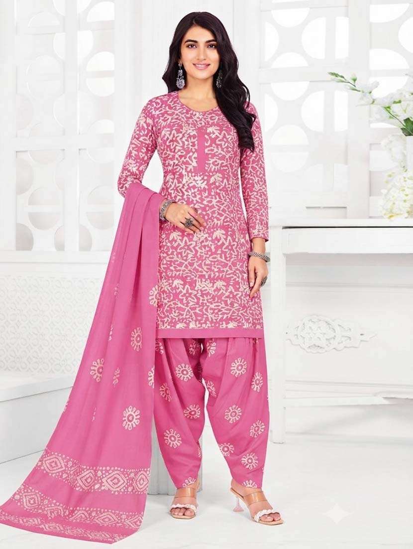 women printed unstitched suit set