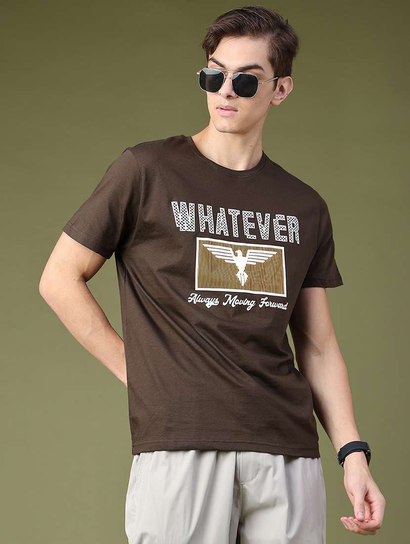 men printed short sleeve regular fit t-shirt