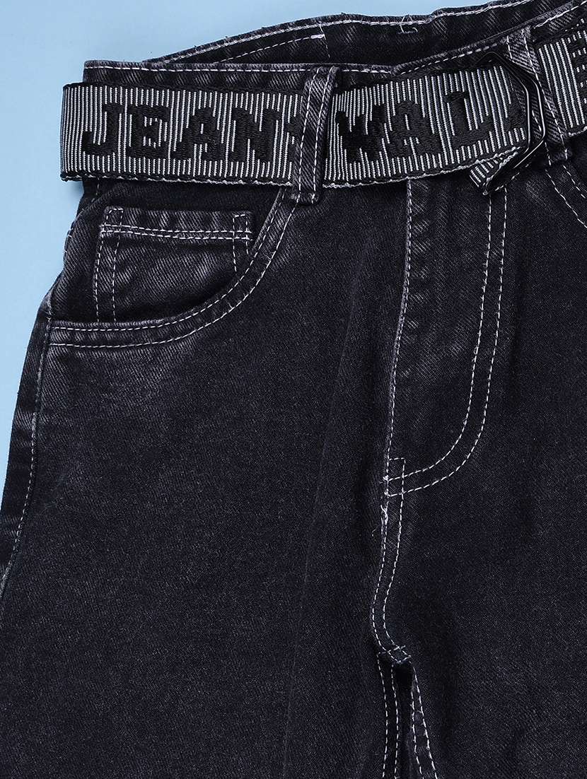 Boys Washed Mid Rise Straight Jeans - 22638602 -  Standard Image - 3