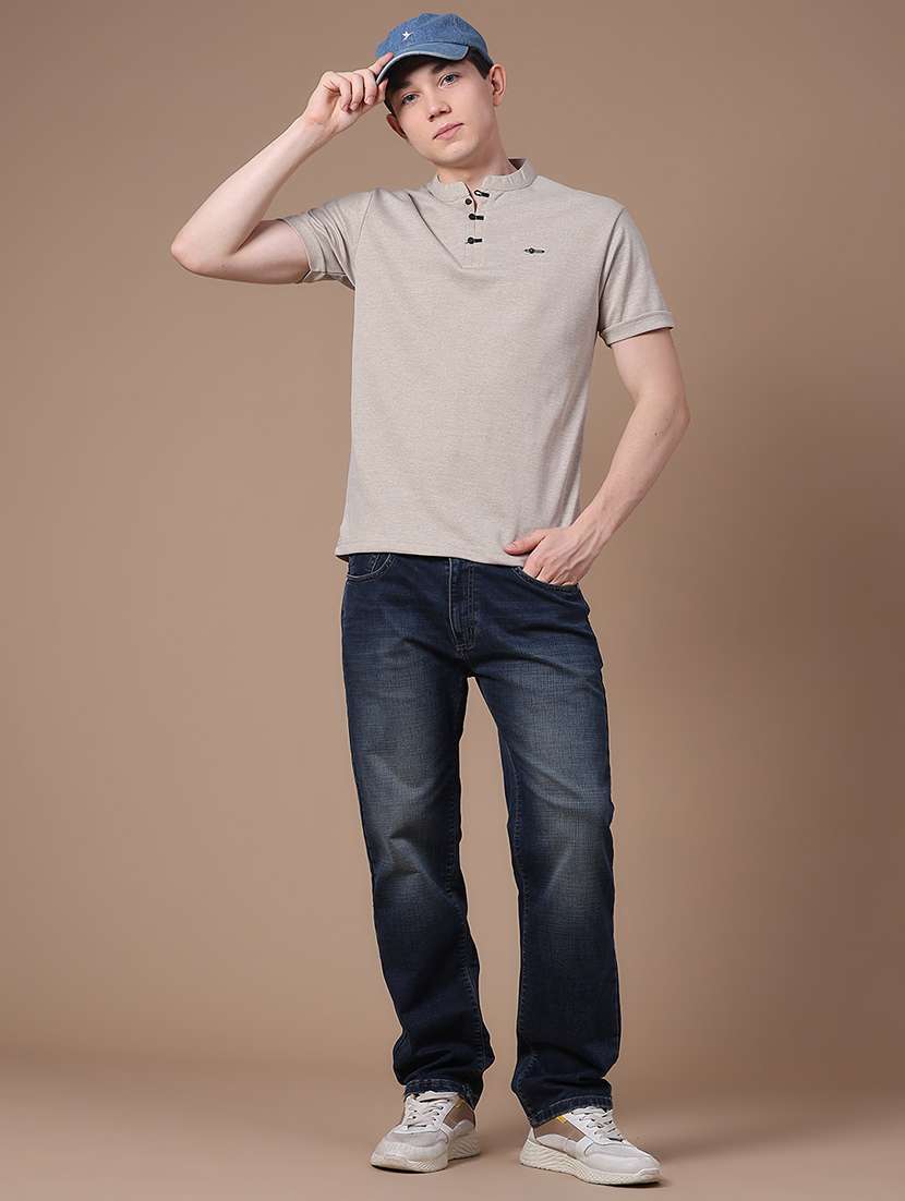 Men Washed Mid Rise Full Length Straight Jeans - 22638697 -  Standard Image - 5
