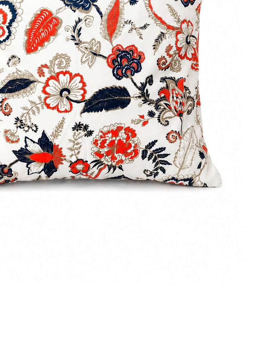 set of 5 ivory multicolour floral printed square cushion covers - 22639289 -  Standard Image - 3