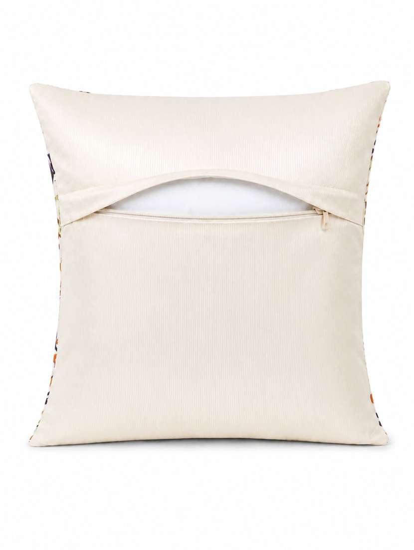 set of 5 ivory multicolour floral printed square cushion covers - 22639289 -  Standard Image - 5
