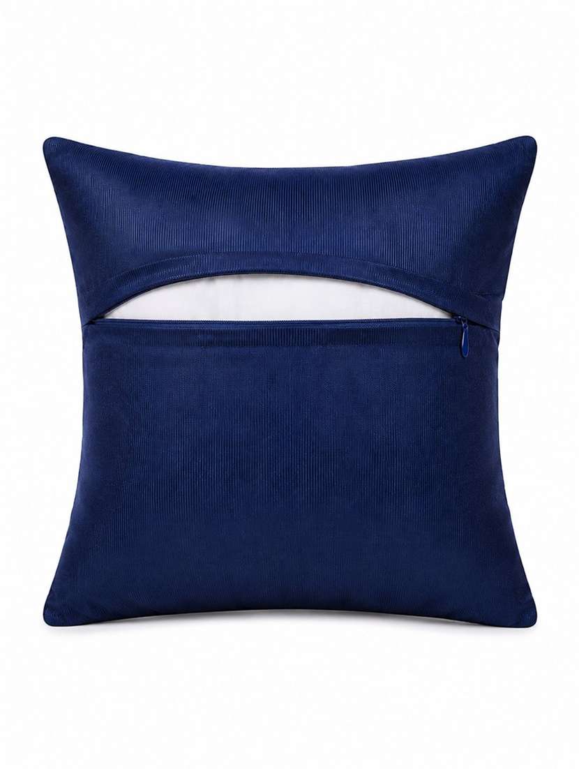 set of 2 teal blue multicolour floral printed square cushion covers - 22639300 -  Standard Image - 5