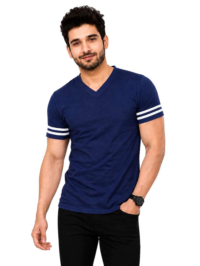 men striped short sleeve slim fit t-shirt