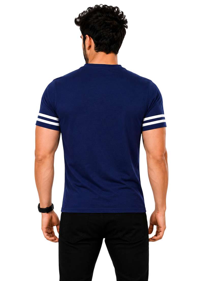 Men Striped Short Sleeve Slim Fit T-shirt - 22639390 -  Standard Image - 3