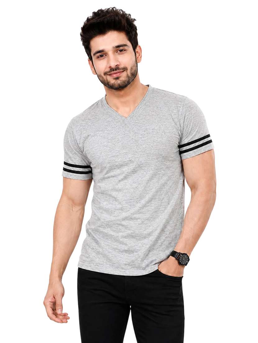 men striped short sleeve slim fit t-shirt