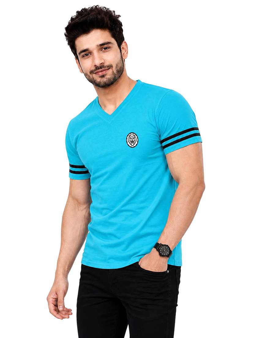 men striped short sleeve slim fit t-shirt