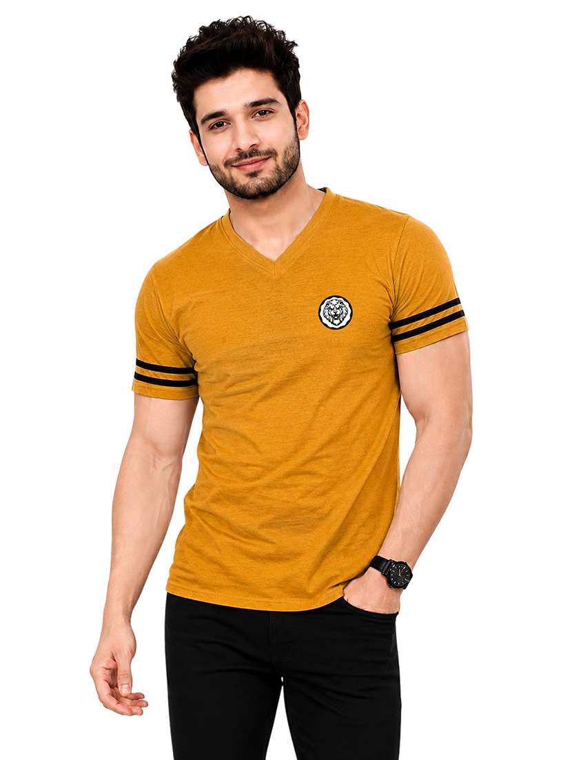 men striped short sleeve slim fit t-shirt