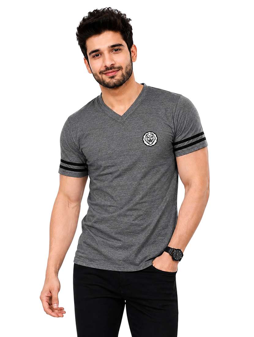 men striped short sleeve slim fit t-shirt