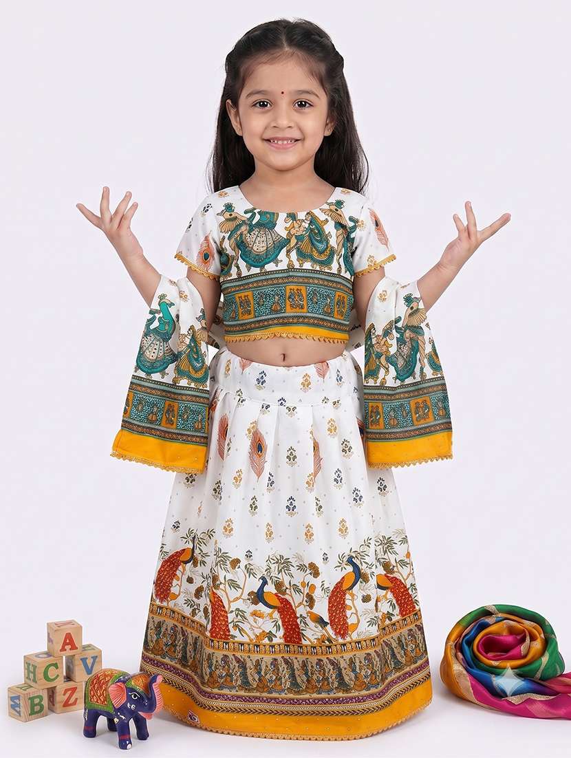 girls printed short sleeves costume