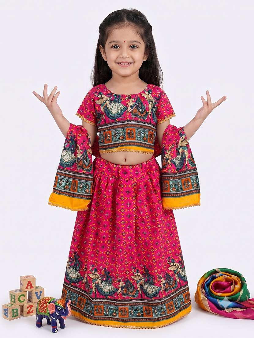 girls printed short sleeves costume