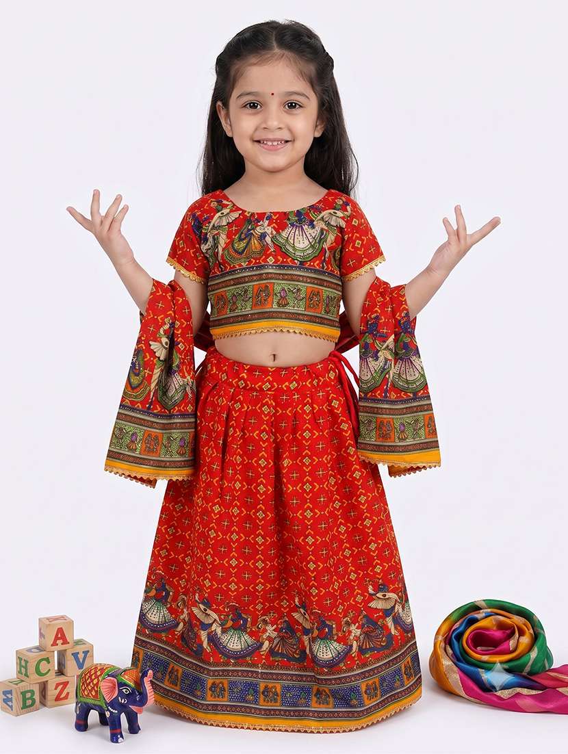 girls printed short sleeves costume