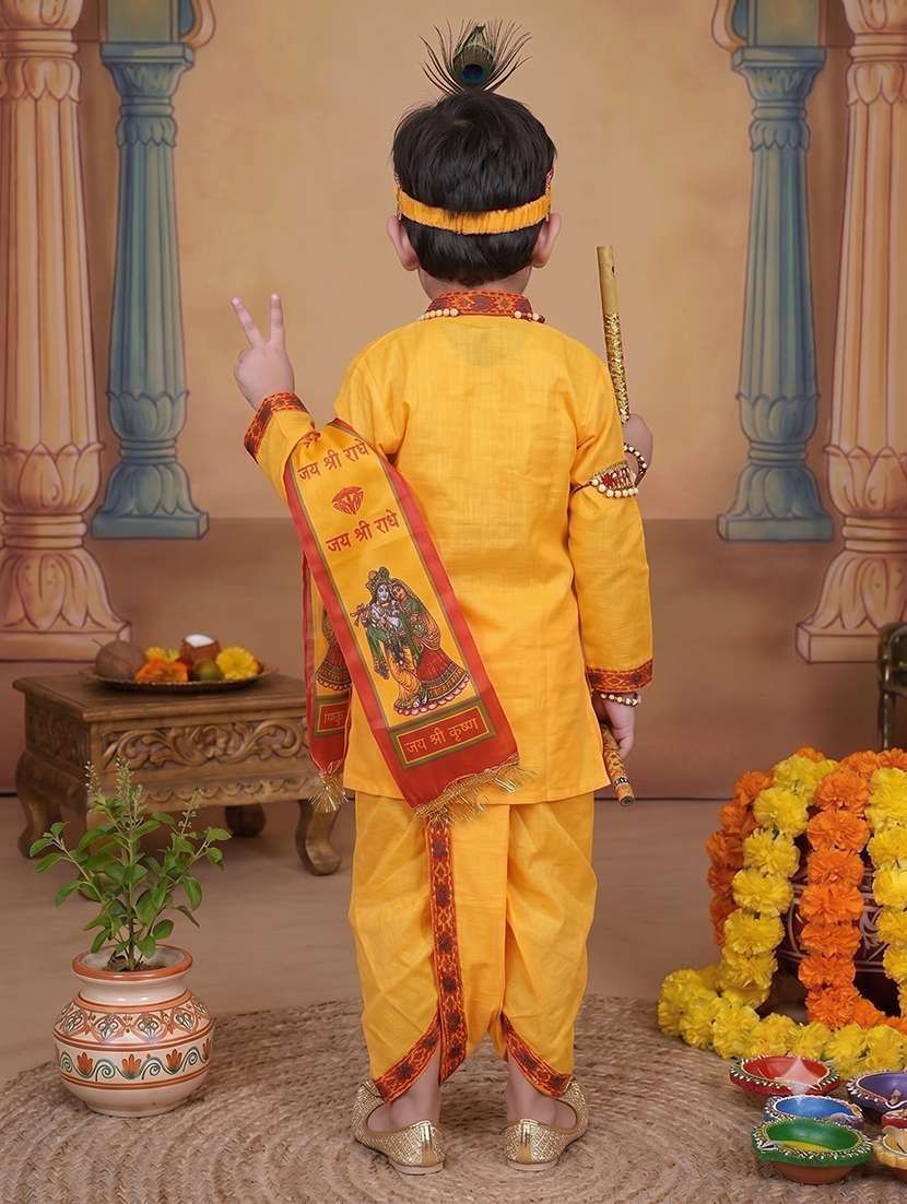 boys printed long sleeves krishna costume - 22639557 -  Standard Image - 3