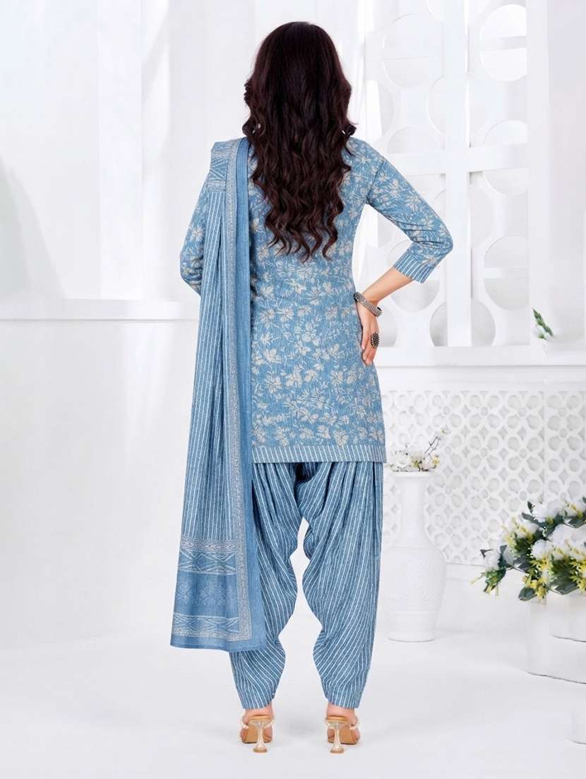 Women Printed Three Quarter Sleeve Kurta Pant With Dupatta Set - 22640341 -  Standard Image - 3