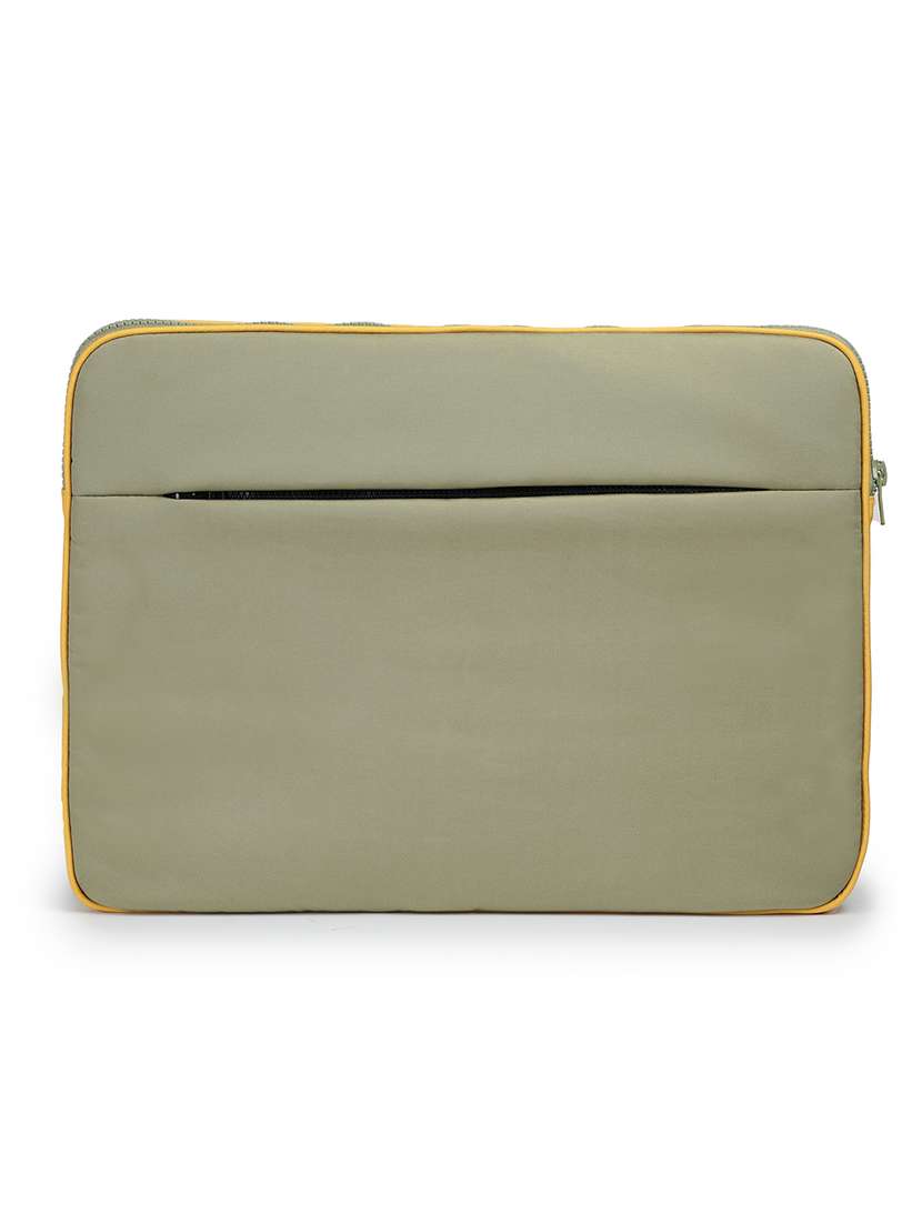 Yellow Polyester Quilted Zip Laptop Sleeve - 22642554 -  Standard Image - 3