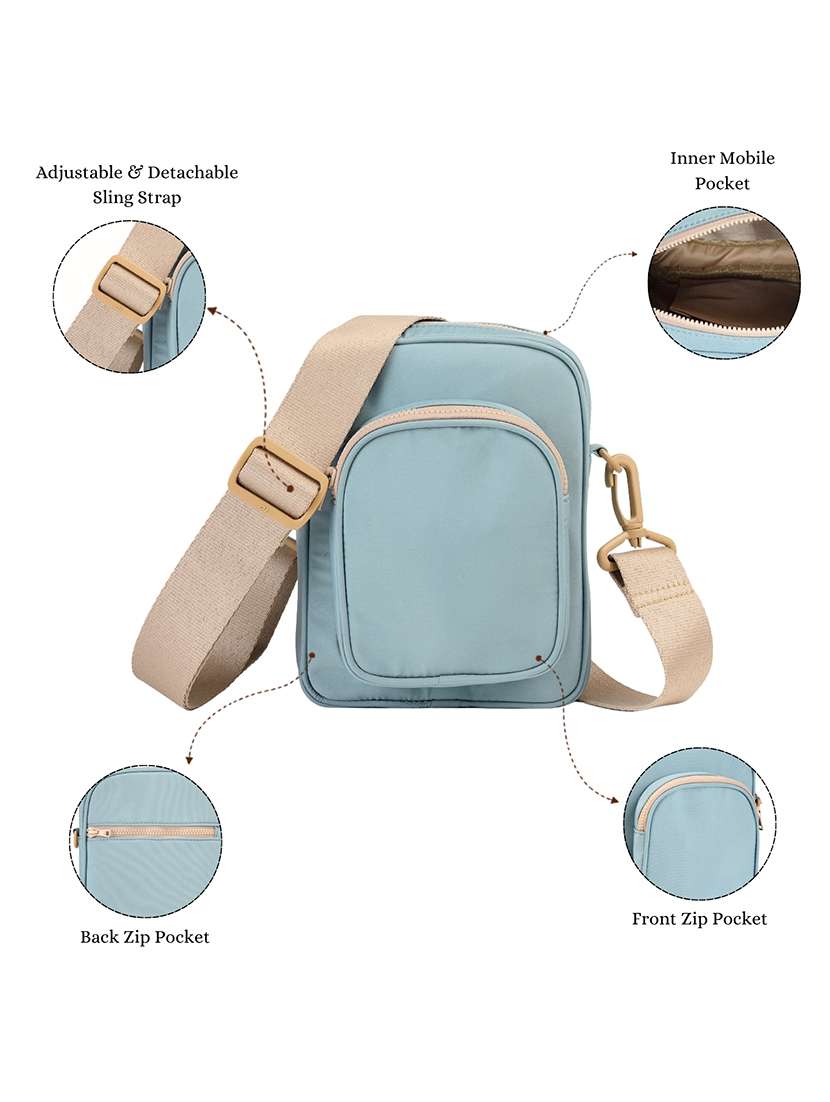 Women Solid Sling Bag With Adjustable Strap - 22642563 -  Standard Image - 5