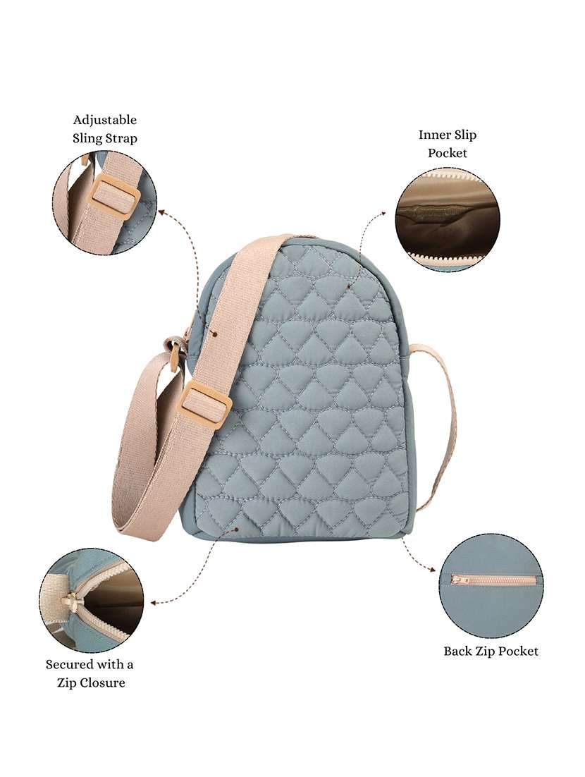 Women Textured Sling Bag With Adjustable Strap - 22642581 -  Standard Image - 5