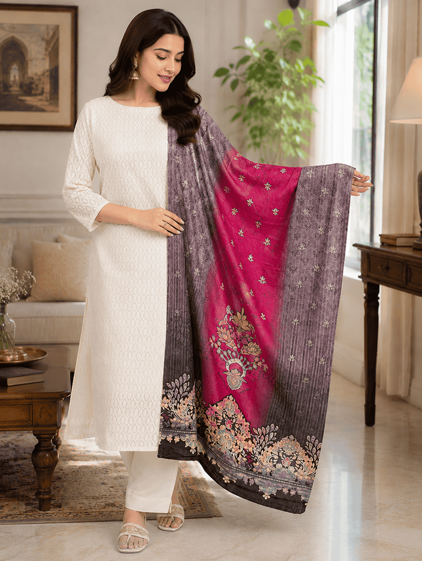 women printed winter shawl
