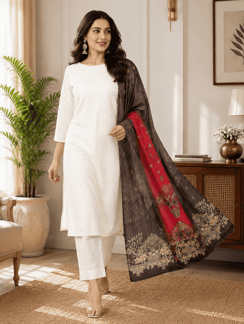 women printed winter shawl
