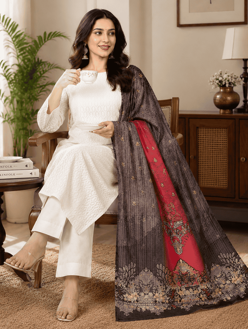 Women Printed Winter Shawl - 22642680 -  Standard Image - 3