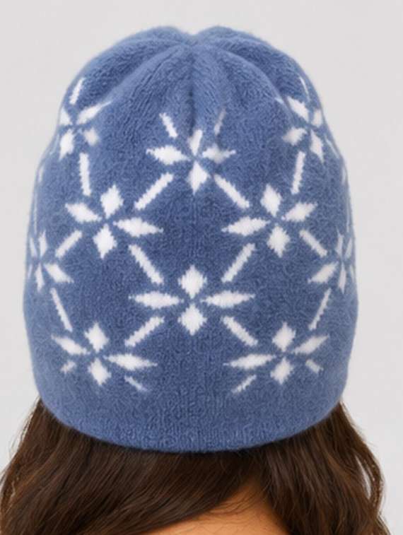 Women Self Design Winter Beanie Cap - 22642708 -  Standard Image - 3