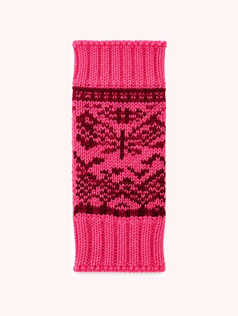women self design fingerless gloves