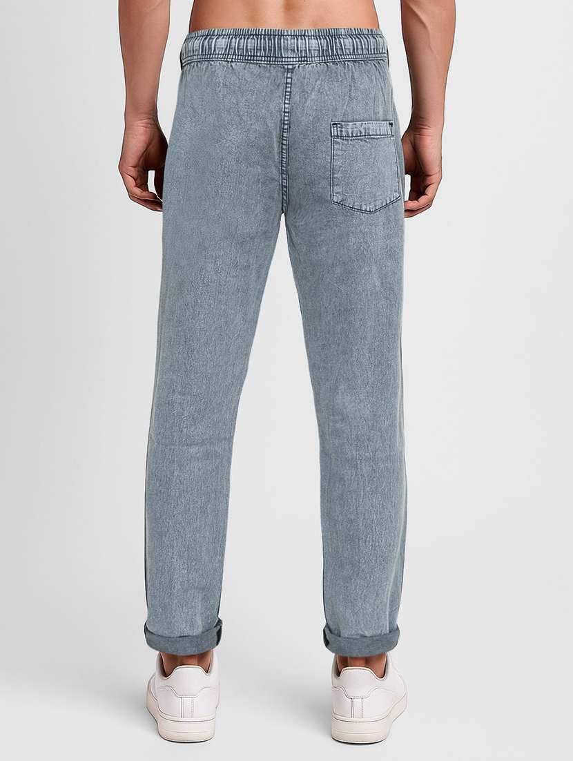 men washed mid rise full length slim fit jeans - 22658438 -  Standard Image - 3
