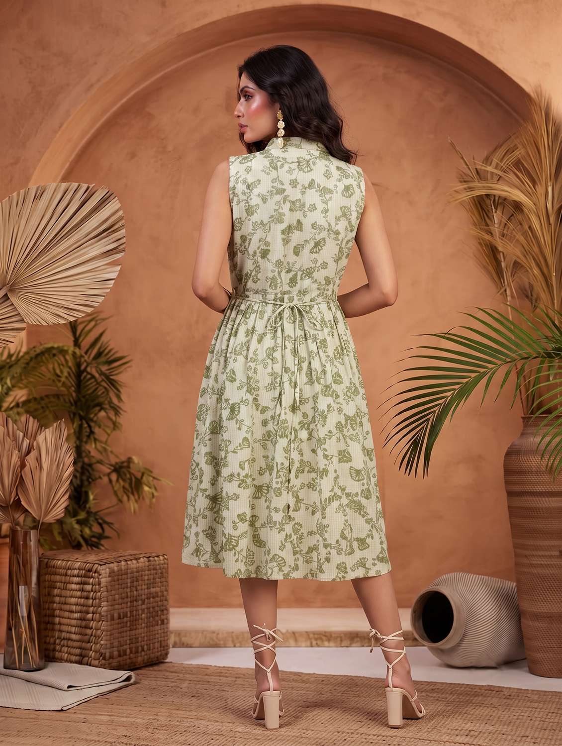 Women Printed Sleeveless A-line Dress - 22658449 -  Standard Image - 3