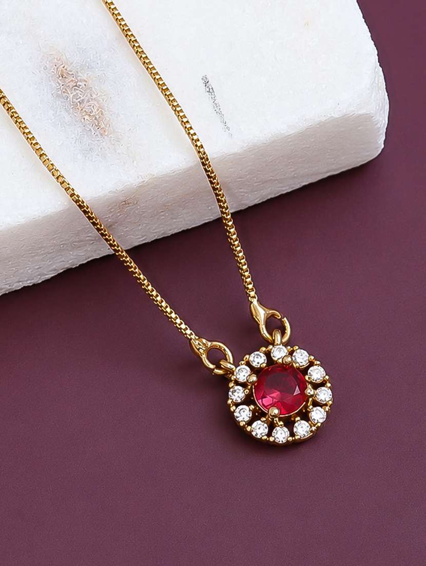women crystal stone detailed pendant
