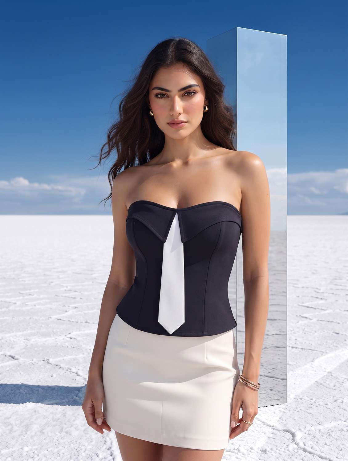 women solid sleeveless corset top