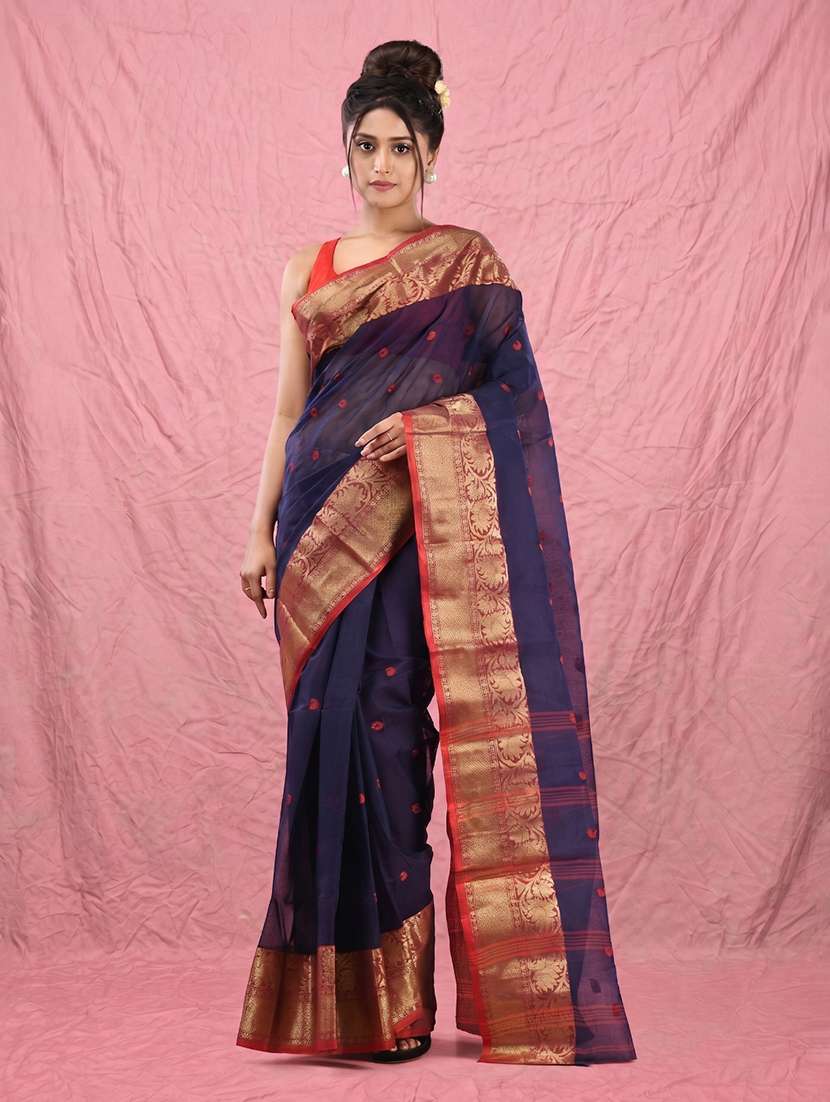 women self design tant saree