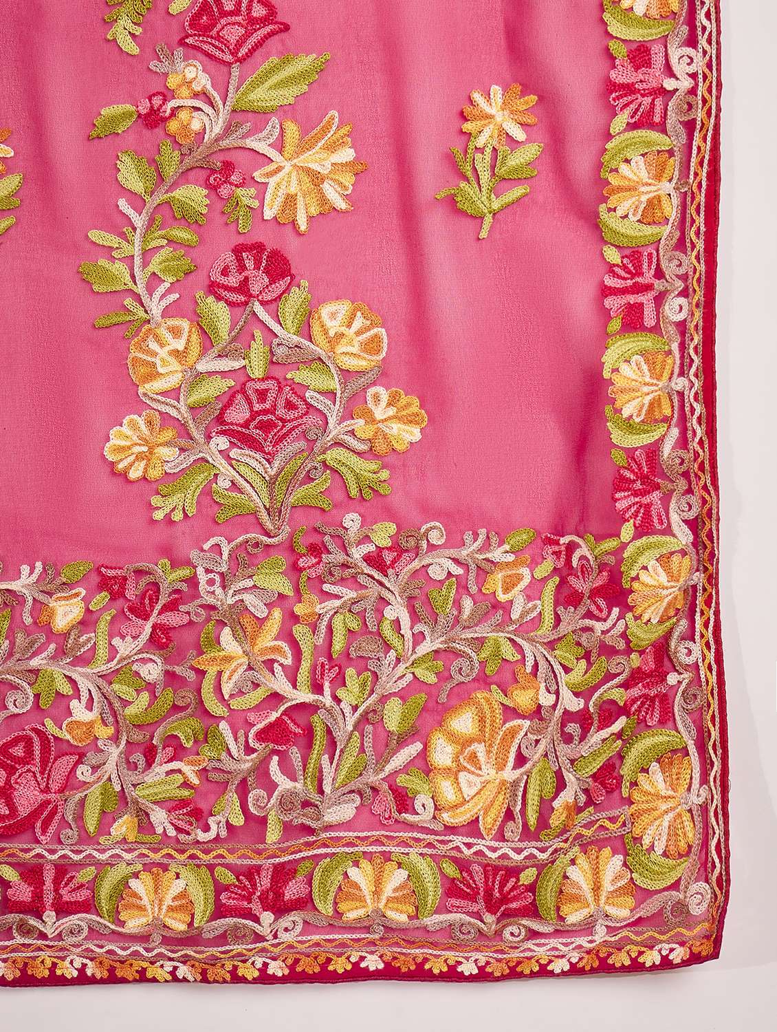 Women Solid With Work Embroidered Saree With Blouse - 22660739 -  Standard Image - 5
