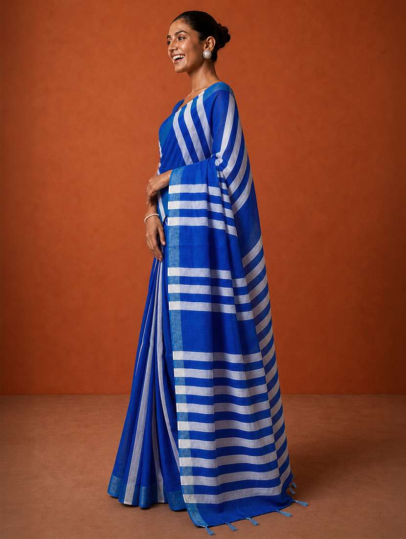 Women Printed Casual Wear Saree With Blouse - 22660887 -  Standard Image - 3